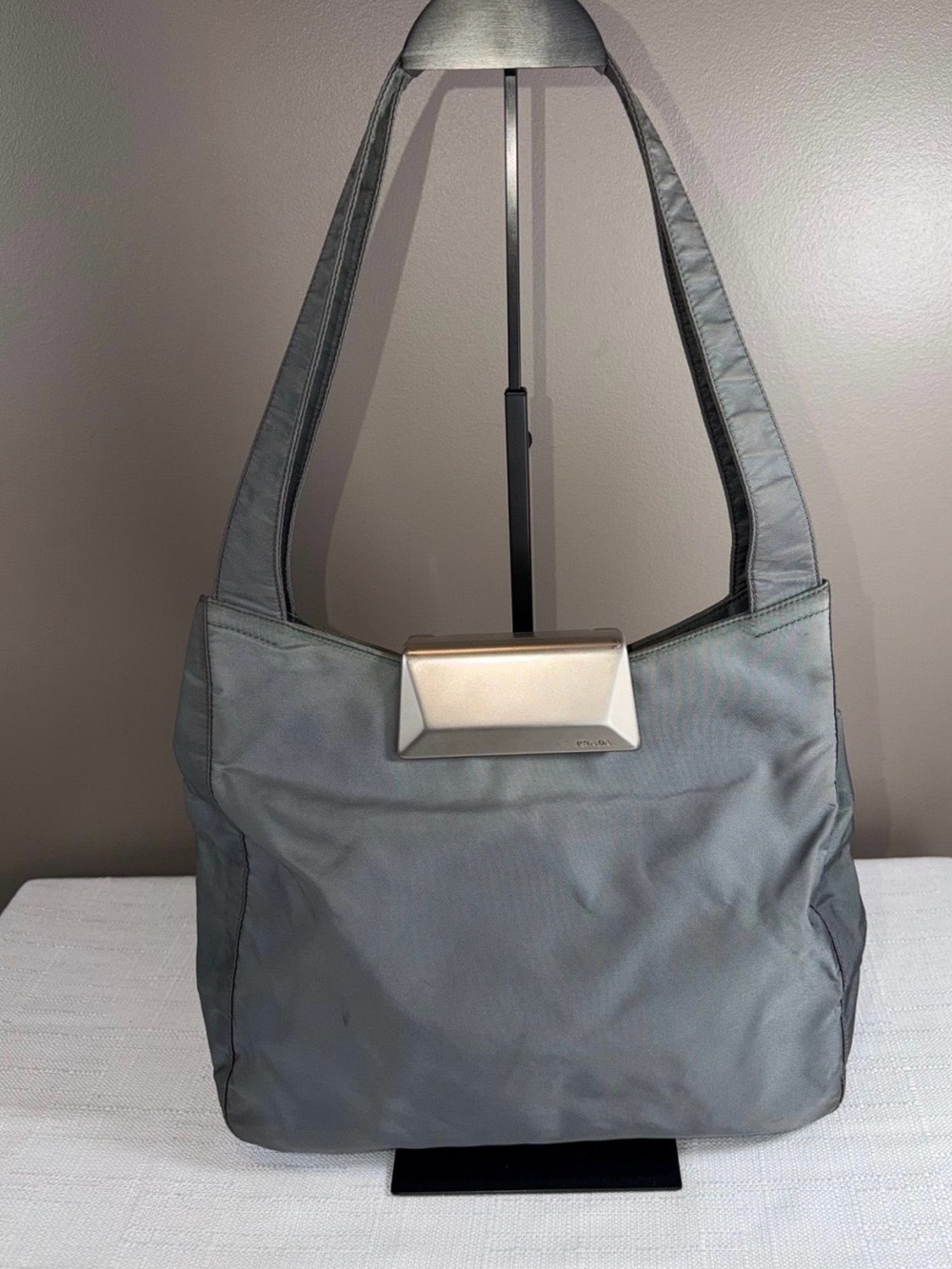 Authentic Vintage Prada Tessuto Nylon Half Moon Hobo with COA